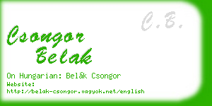 csongor belak business card